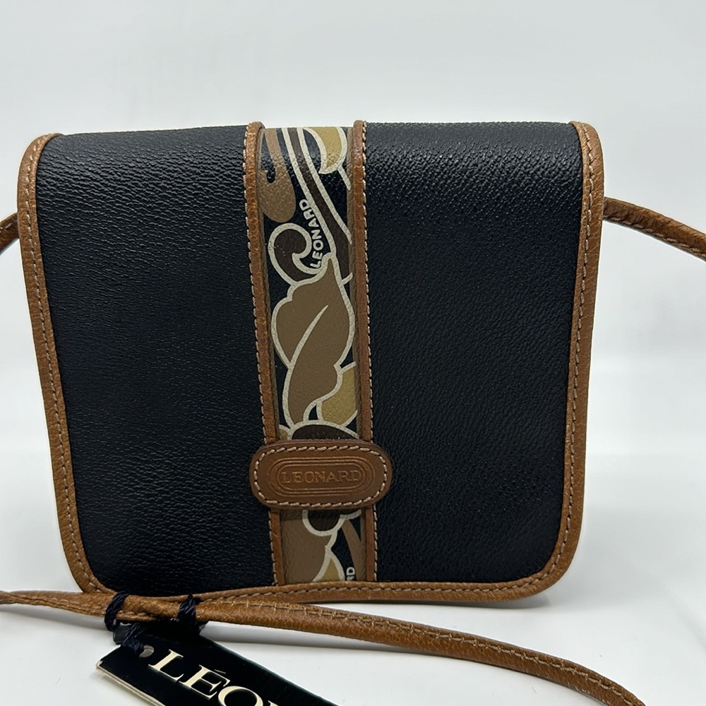 Authentic Leonard Paris N.C. 19294 sling Bag crossbody bag Made in Italy - Picture 3 of 13